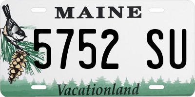 ME license plate 5752SU