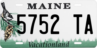 ME license plate 5752TA