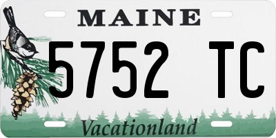 ME license plate 5752TC