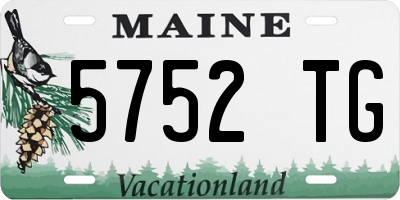 ME license plate 5752TG