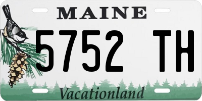 ME license plate 5752TH