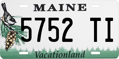 ME license plate 5752TI