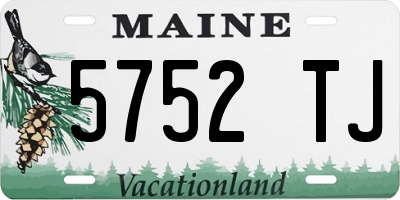 ME license plate 5752TJ