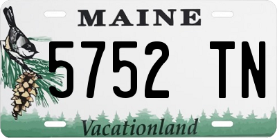 ME license plate 5752TN