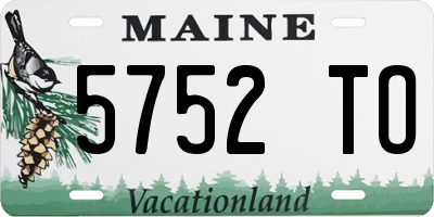 ME license plate 5752TO