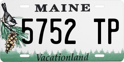 ME license plate 5752TP
