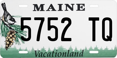ME license plate 5752TQ