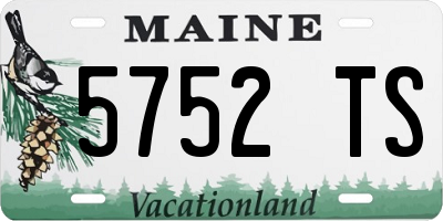 ME license plate 5752TS