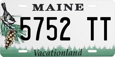 ME license plate 5752TT