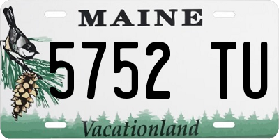 ME license plate 5752TU