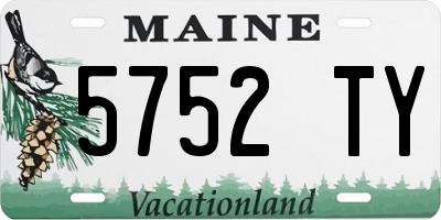 ME license plate 5752TY
