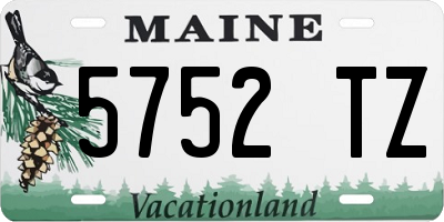 ME license plate 5752TZ