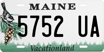 ME license plate 5752UA