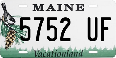 ME license plate 5752UF