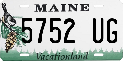 ME license plate 5752UG