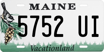 ME license plate 5752UI