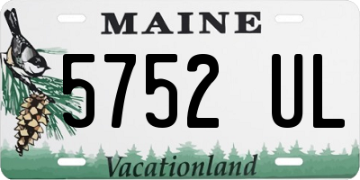 ME license plate 5752UL