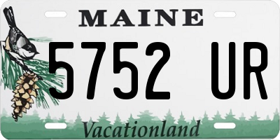 ME license plate 5752UR