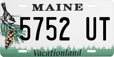 ME license plate 5752UT