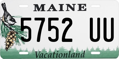 ME license plate 5752UU