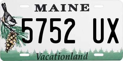 ME license plate 5752UX