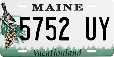 ME license plate 5752UY