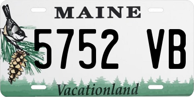 ME license plate 5752VB