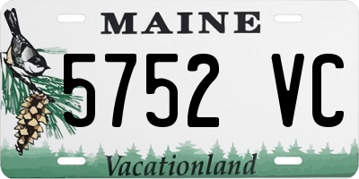 ME license plate 5752VC