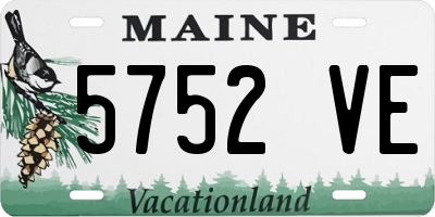 ME license plate 5752VE
