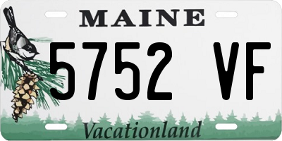 ME license plate 5752VF