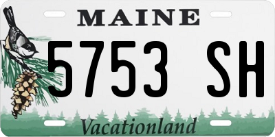ME license plate 5753SH