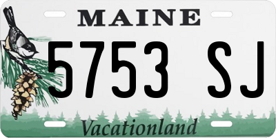 ME license plate 5753SJ