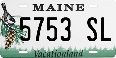 ME license plate 5753SL