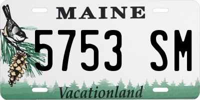 ME license plate 5753SM