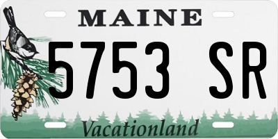 ME license plate 5753SR