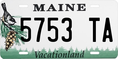 ME license plate 5753TA