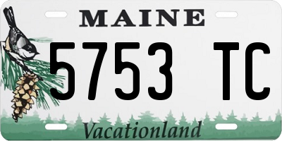 ME license plate 5753TC