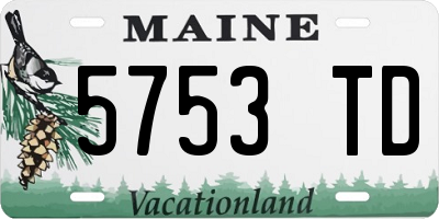 ME license plate 5753TD