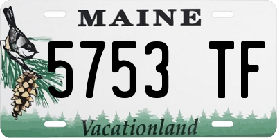ME license plate 5753TF