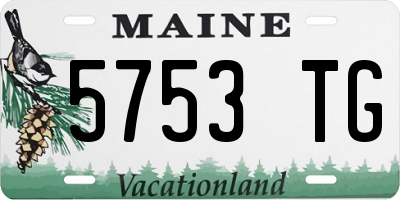 ME license plate 5753TG