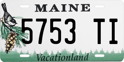 ME license plate 5753TI
