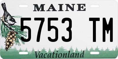 ME license plate 5753TM