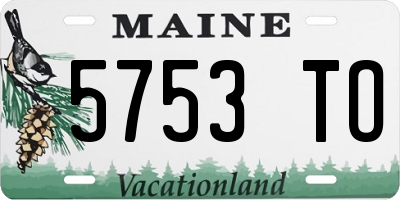 ME license plate 5753TO