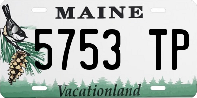 ME license plate 5753TP