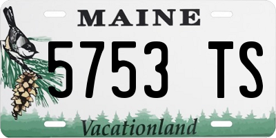 ME license plate 5753TS