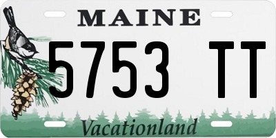 ME license plate 5753TT