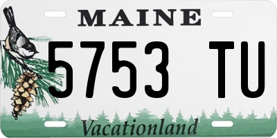 ME license plate 5753TU