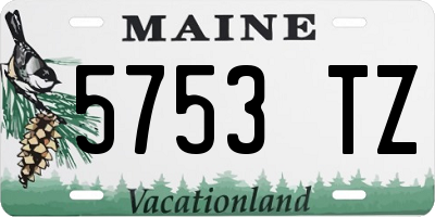 ME license plate 5753TZ