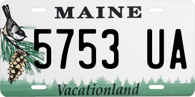 ME license plate 5753UA