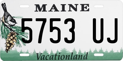 ME license plate 5753UJ